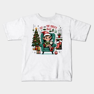 Elf on the shelf's Day off Kids T-Shirt